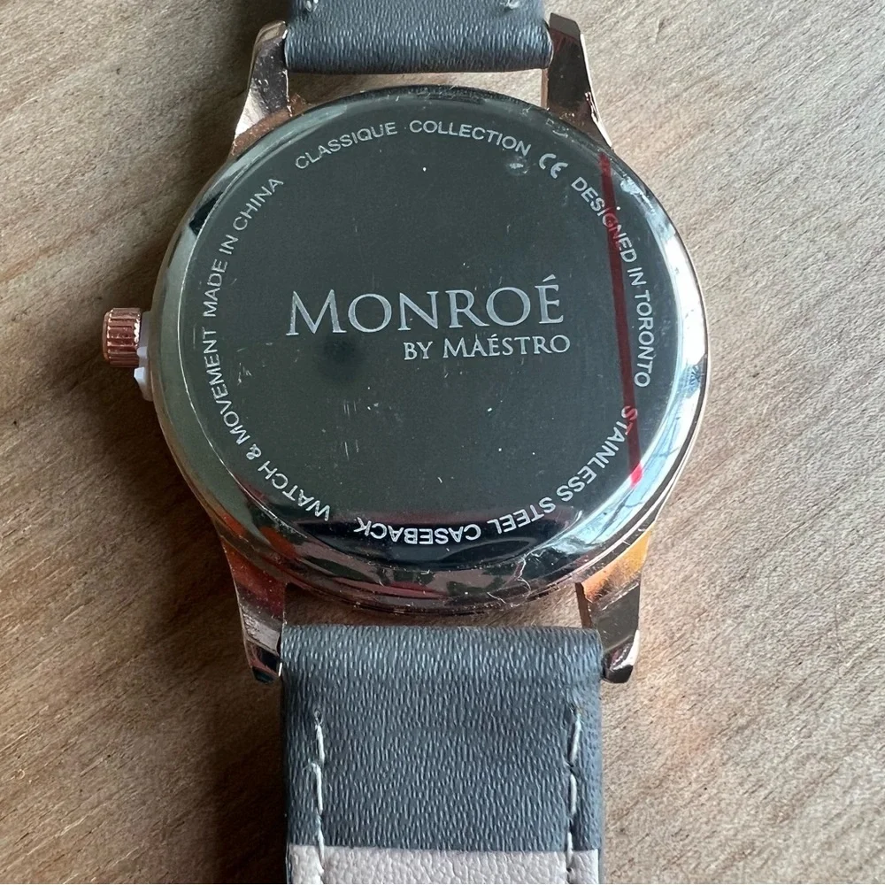 Monroe rose gold tone dress watch  NEW BATTERY